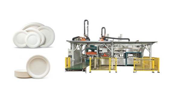 Nature To Nature Pulp Moulded Smart Tableware Machine Dengan Lengan Robot Ganda