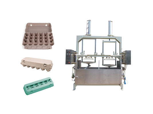 Semi - Auto Pulp Moulding Lini Produksi Karton Telur Serat Dengan Mesin Press Panas