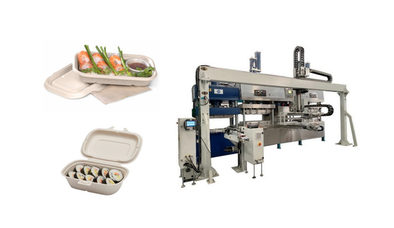 CE Virgin Pulp Moulded Tableware Machine Untuk Thermoforming Wet Pressing