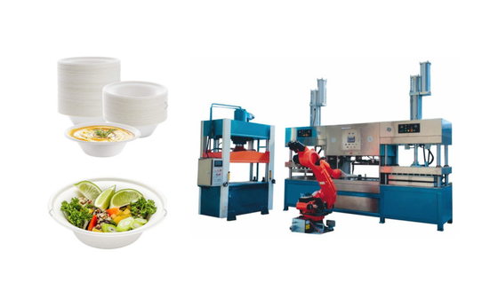 Mesin Cetak Pulp Kertas Otomatis Untuk Produksi Peralatan Makan Biodegradable
