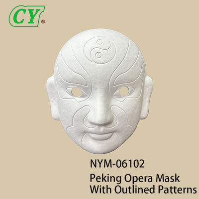 Kertas Putih Mache Tangan Dicat Senyum Wajah Cosplay Topeng DIY Topeng Wajah Venetian Topeng Pesta